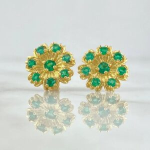 18K flower petal earrings