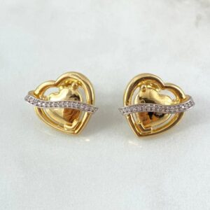 18k Heart earrings
