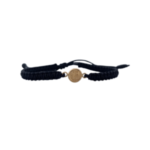 Black 18K medal bracelet